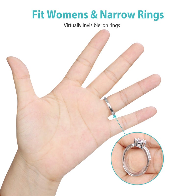 Feramox Invisible Ring Size Adjuster for Loose Rings Ring Adjuster Sizer Fit Thin Rings with Jewelry Polishing Cloth - Image 5